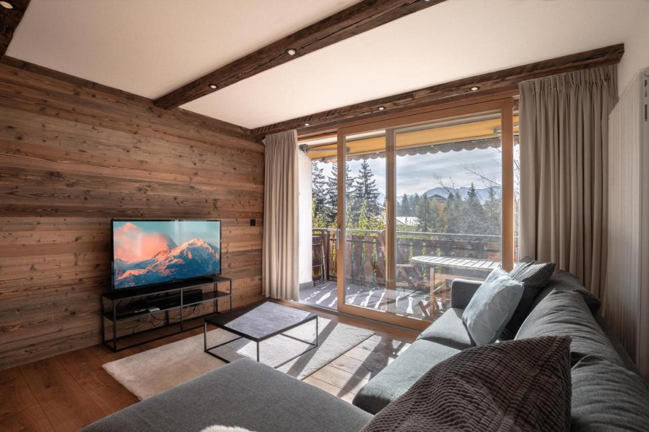 Apartment Etrier Crans-Montana Bagian luar foto